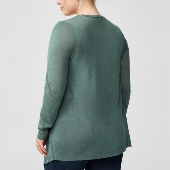 TORRID Cardigan  Tissue Weight Drape Open Front Cardi Size 24 Dark Forest Green - Picture 3 of 11